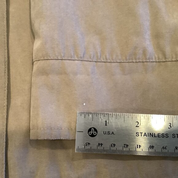 London Fog Womens Coat Sz Petite Large Khaki Brown Tan All Weather Zip Up - Picture 8 of 10